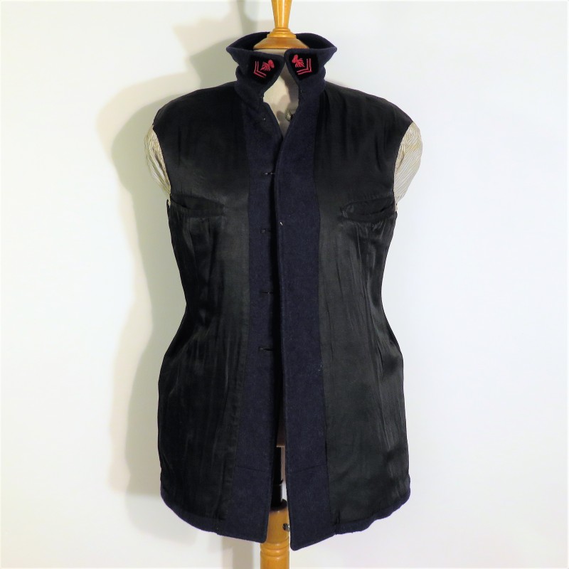 VESTE TROUPE OU SOUS-OFFICIERS DES SAPEURS-POMPIERS MODELE 1929 - 1930 EN DRAP BLEU EPAIS