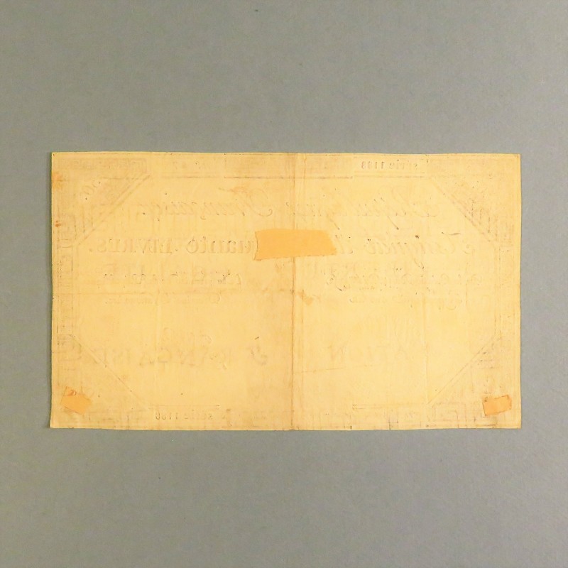 BILLET ASSIGNAT REVOLUTIONNAIRE DE 50 LIVRE 1792 AN 1 DE LA REPUBLIQUE N° 873 SERIE 1188 REVOLUTION FRANCAISE