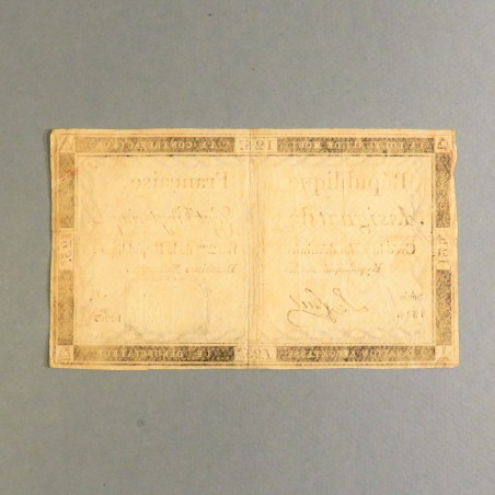 BILLET ASSIGNAT REVOLUTIONNAIRE DE 125 LIVRES AN 2 DE LA REPUBLIQUE N° 1824 SERIE 1296 REVOLUTION FRANCAISE