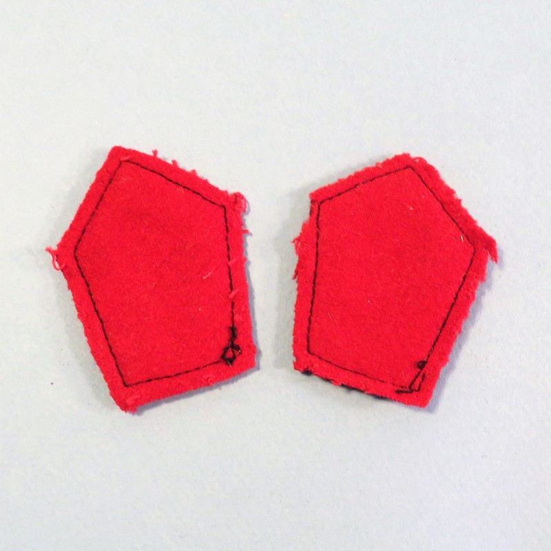 PAIRE DE PATTES DE COL D'OFFICIER DU 23 ème REGIMENT DE SPAHIS MAROCAINS 1924 1958 DISSOUS EN 1962