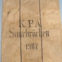 SAC ALLEMAND DE TRANSPORT DE VIVRES KPA SAARBRUCHEN DATE 1907 GUERRE 1914 1918
