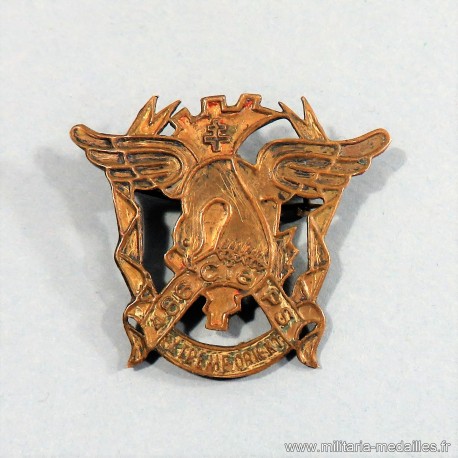 INSIGNE MILITAIRE 486 ème COMPAGNIE AIR PROTECTION ET SECURITE EXTREME ORIENT INDOCHINE FABRICATION LOCAL