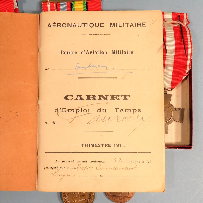 ENSEMBLE PILOTE GUERRE ALGERIE NOMBREUSES CITATION MEDAILLE DU SERVICE DE SANTE DE L'AIR ATTRIBUEE INSIGNE BREVET RAPPEL