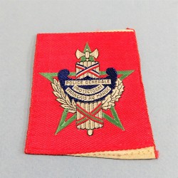 INSIGNE TISSU DE LA POLICE GENERALE DU PROTECTORAT FRANCAIS DU MAROC 1912-1955 °