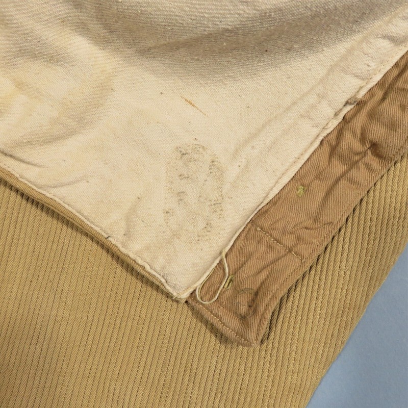 PANTALON CULOTTE MODELE 1914 TROUPE COULEUR BEIGE VELOUR COTELE ENTIEREMENT DOUBLEE CAVALERIE GENDARMERIE ET RECEPTIONNEE