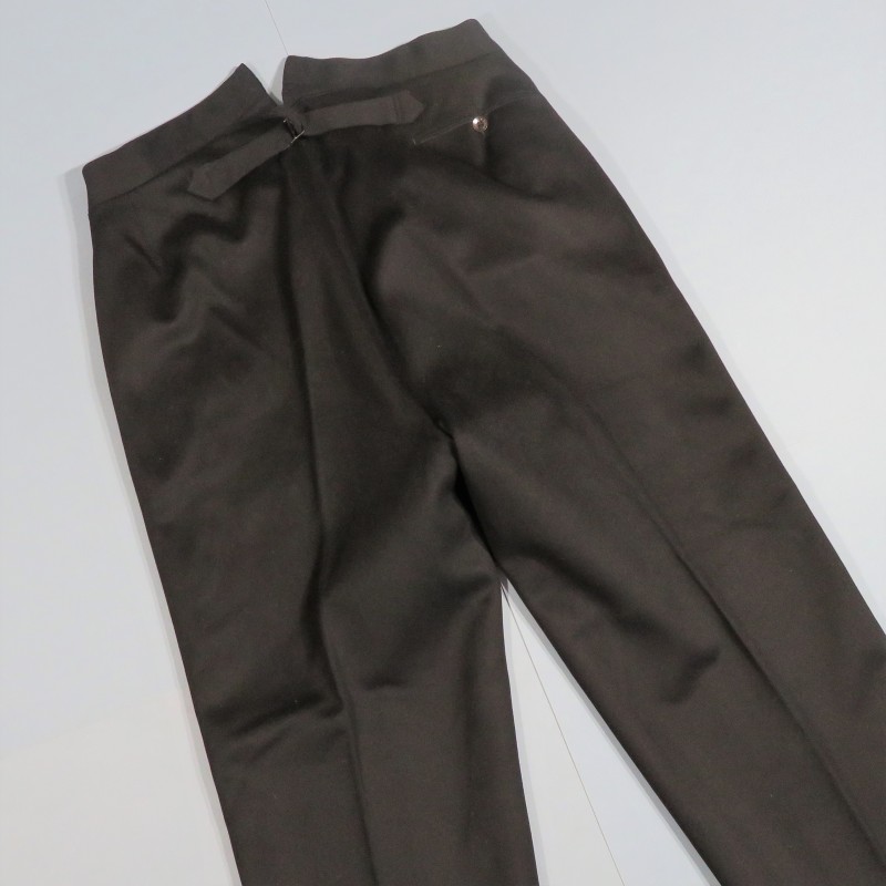 PANTALON NOIR A BANDES ROUGES MODELE 1931 POUR OFFICIER DES SAPEURS POMPIERS DATE 1941