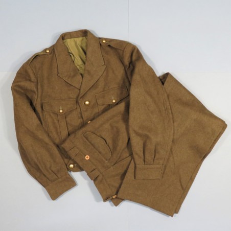 UNIFORME TENUE BLOUSON ET PANTALON MODELE 1946 ARMEE FRANCAISE INDOCHINE ALGERIE DATE 1951 ETAT NEUF