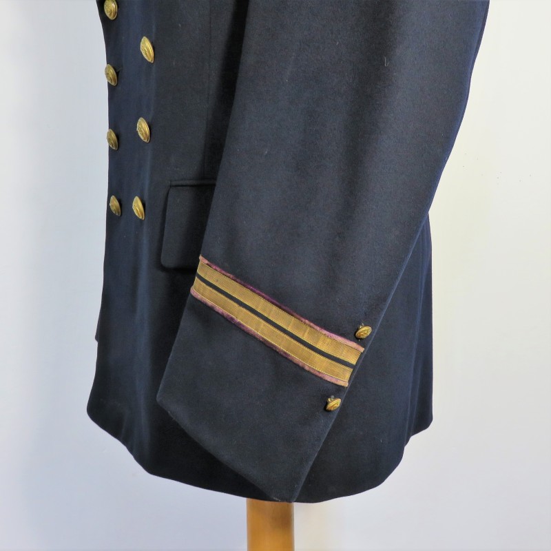VESTE D'UNIFORME OFFICIER DE MARINE LIEUTENANT OU ENSEIGNE DE VAISSEAU FABRICATION ANNEES 1950
