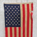 U.S.A. DRAPEAU US FABRICATION DEBUT ANNEES 1960 CONTINENTAL FLAG 3X5 Ft 50 ETOILES IMPRIMEES 86 X 152 cm