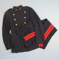 UNIFORME DE LA FANFARE OU MUSIQUE DE L'INFANTERIE DE MARINE VESTE ET PANTALON FABRICATION ANNEES 1970 1980