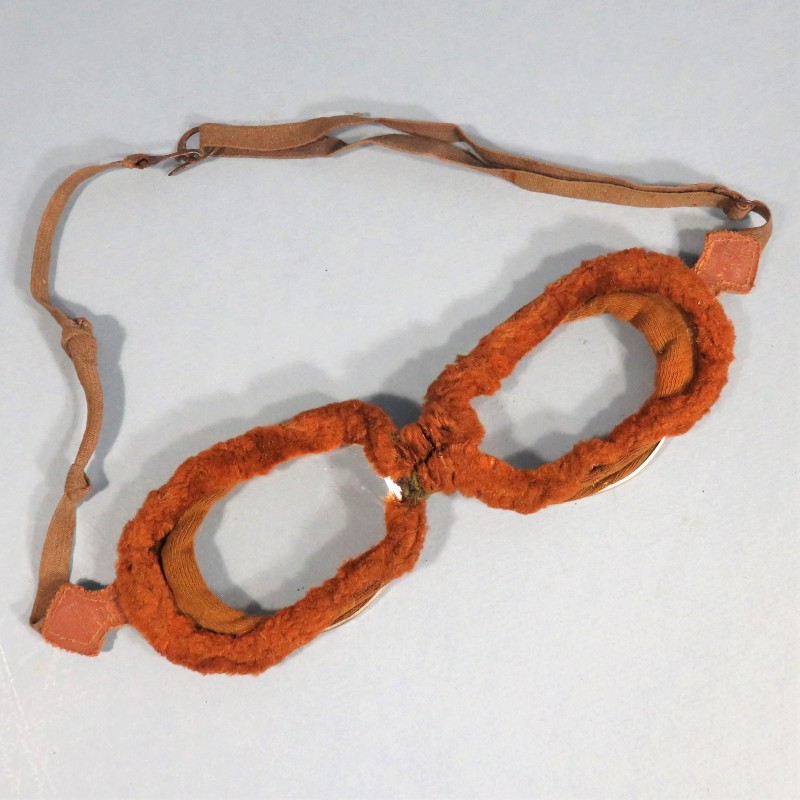 LUNETTES MOTOCYCLISTE PILOTE AVIATION PREMIERE GUERRE 1914 1918 TYPE ANGLAIS