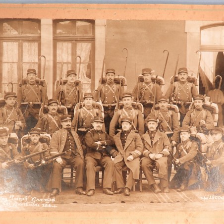 PHOTO MILITAIRE 1900 SECTION COMPAGNIE DU 99 ème REGIMENT D'INFANTERIE OU RIA INFANTERIE ALPINE