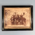 PHOTO MILITAIRE ENCADREE LES OFFICIERS DU 47 ème REGIMENT D'INFANTERIE DE LIGNE VERS 1880