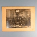 GRANDE PHOTO DU 8 ème ESCADRON DU TRAIN OFFICIERS SOUS OFFICIERS ET BRIGADIERS CAMPAGNE D\'ALLEMAGNE 1914