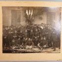GRANDE PHOTO DU 8 ème ESCADRON DU TRAIN OFFICIERS SOUS OFFICIERS ET BRIGADIERS CAMPAGNE D'ALLEMAGNE 1914
