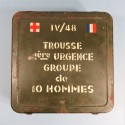 CAISSE EN FER TROUSSE 1ère URGENCE GROUPE DE 10 HOMMES MODELE IV/48 SECOURS TAP INDOCHINE ALGERIE