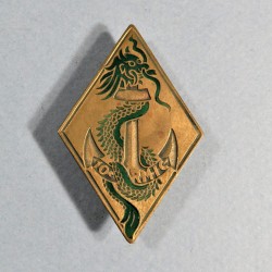 INSIGNE MILITAIRE 10 ème REGIMENT MIXTE INFANTERIE COLONIALE R.M.I.C. FABRICATION INDOCHINE DRAGO BERANGER