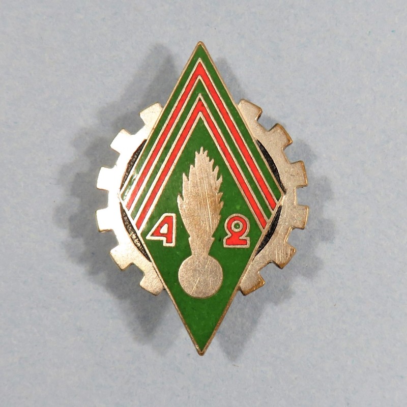 INSIGNE MILITAIRE 42 ème COMPAGNIE DE QUARTIE GENERAL FABRICATION OCCUPATION EN AUTRICHE 1945 - 1946