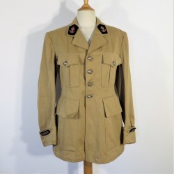 VESTE MODELE 1939 COULEUR SABLE OU BEIGE D'UNIFORME D'UN CONTROLEUR DE 2 ème CLASSE OU ADJUDANT CHEF DES DOUANES