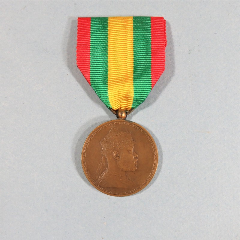 ETHIOPIE MEDAILLE POUR L'INAUGURATION DE LA LIGNE DE CHEMIN DE FER DJIBOUTI - ADISS ABEBA LE 9 MAI 1917 MENELIK II