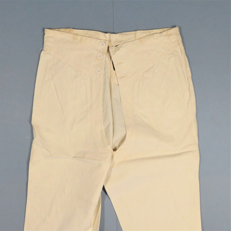 CALECON LONG BLANC REGLEMENTAIRE DATE 1940 EQUIPEMENT SOUS-VETEMENTS MILITAIRE CAMPAGNE 1939 1940