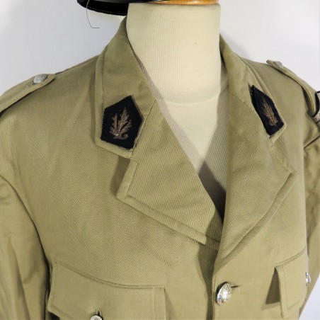 UNIFORME VESTE PANTALON MANCHONS BLANCS ET CASQUETTE DE LA POLICE D'ETAT DE LA VILLE D'ORAN EN AFN ANNEES 1950 ETAT NEUF