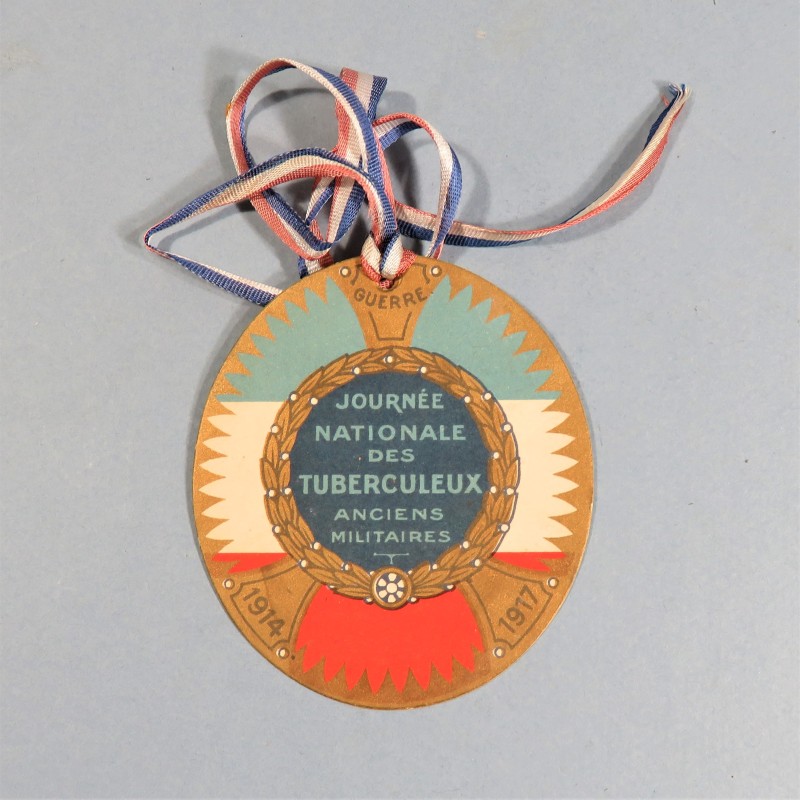 INSIGNE DE JOURNEES DES TUBERCULEUX DE NOVEMBRE 1914 1917 INSIGNE OU BADGE DE QUETTEUR QUETTEUSE TAMPONNE DE PARIS