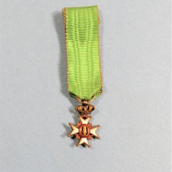 SUEDE REDUCTION DE LA MEDAILLE DE CHEVALIER DE L'ORDRE DE VASA ORDER OF SWEDEN KNIGHT MEDAL MINIATURE °