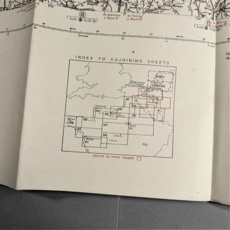 CARTE D'ETAT MAJOR EDITION US WW2 DATEE 1941 1942 BELGIQUE SECTEUR 2 BRUXELLES - OOSTENDE WAR OFFICE 1942