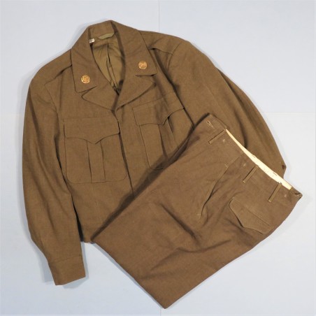 UNIFORME US MODELE 1944 BLOUSON IKE ET SON PANTALON CAMPAGNE DE FRANCE ET D'ALLEMAGNE 1944 - 1945