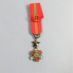 CONGO ZAIRE REDUCTION DE LA MEDAILLE D'OFFICIER DE L'ORDRE DU MERITE DU ZAIRE ORDER OF MERIT NATIONALOF ZAIRE MINIATURE °