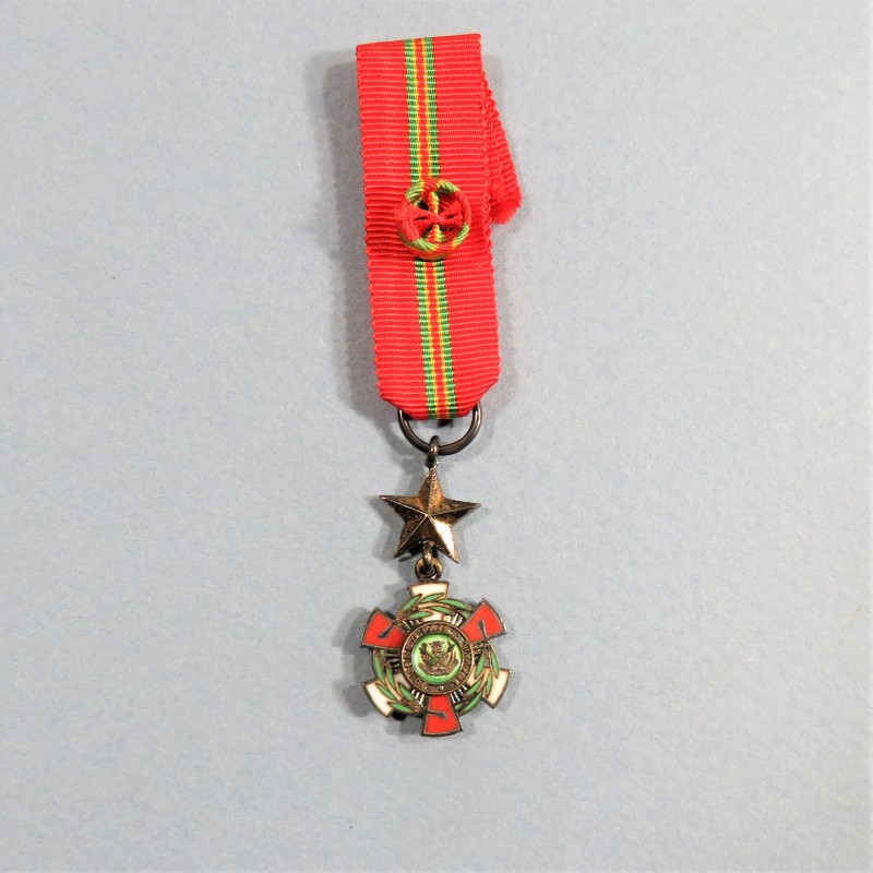 CONGO ZAIRE REDUCTION DE LA MEDAILLE D'OFFICIER DE L'ORDRE DU MERITE DU ZAIRE ORDER OF MERIT NATIONALOF ZAIRE MINIATURE °