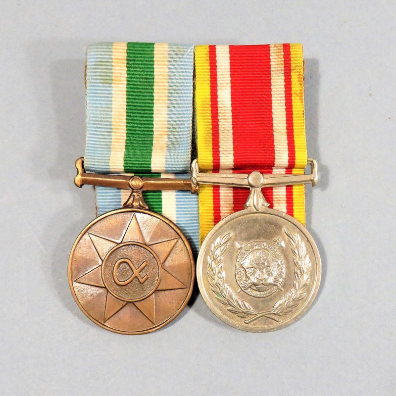 AFRIQUE DU SUD & BOPHTHATSWANA MEDAILLES DE L'UNITE DES FORCES ARMEES UNITAS MEDAL & GENERAL SERVICE MEDAL GSM °