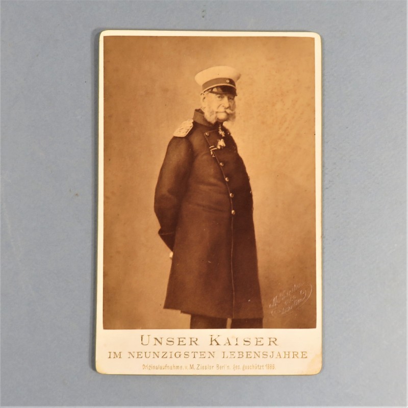 PHOTO CARTONNEE ALLEMANDE UNSER KAISER IM NEUNZIGSTEN LEBENSJAHRE EMPEREUR GUILLAUME II 1859 1941