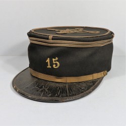 KEPI POLO DE LIEUTENANT DU 15 ème REGIMENT DU GENIE OU REGIMENT DE SAPEURS DU CHEMIN DE FER CREE EN 1923