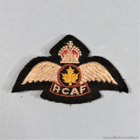 BREVET DE PILOTE CANADIEN AU SERVICE DES NATIONS UNIES RCAF ROYAL CANADIAN AIR FORCE NATO SERVICE PILOT'S BADGE 1848 -1953