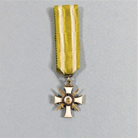 ALLEMAGNE SAXE REDUCTION DE LA MEDAILLE DE CHEVALIER DE L'ORDRE DE ALBERT LE VALEUREUX A TITRE MILITAIRE ALBERTUS ANIMOSUS 1850