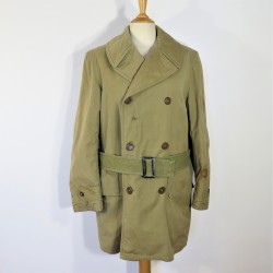 MANTEAU COURT OU 3/4 OVERCOAT US MODELE 1943 MACKINAW MAQUINO ARMEE FRANCAISE PARA 18 ème BPC GUERRE D'ALGERIE