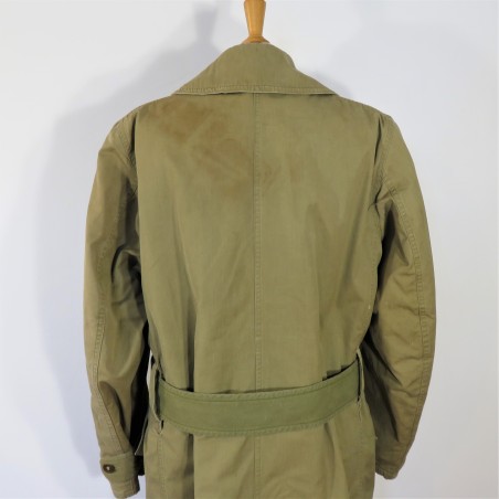 MANTEAU COURT OU 3/4 OVERCOAT US MODELE 1943 MACKINAW MAQUINO ARMEE FRANCAISE PARA 18 ème BPC GUERRE D'ALGERIE