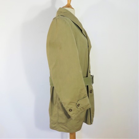 MANTEAU COURT OU 3/4 OVERCOAT US MODELE 1943 MACKINAW MAQUINO ARMEE FRANCAISE PARA 18 ème BPC GUERRE D'ALGERIE