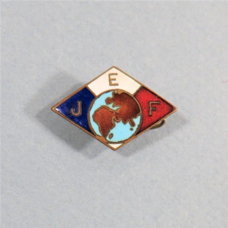 INSIGNE OU BOUTONNIERE POLITIQUE ET PATRIOTIQUE JEF JEUNESSE DE L'EMPIRE FRANCAIS PROPAGANDE DU GVT DE VICHY PETAIN 1940 1944