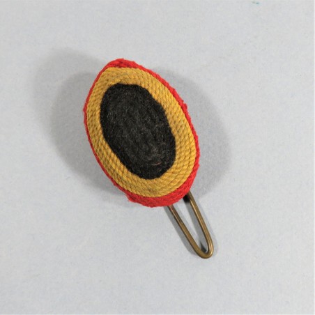 COCARDE TRICOLORE POUR KEPI DE GENDARMERIE BELGE GARDE CIVIQUE MODELE 1898 NOIR JAUNE ROUGE