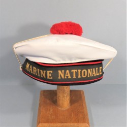 BACHI DE MARIN BANDEAU MARINE NATIONALE FRANCAISE 1970 AVEC MATRICULE TAILLE 55