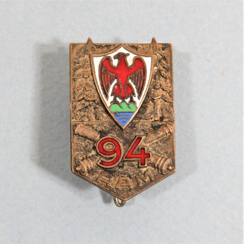 INSIGNE MILITAIRE 94 ème RAM REGIMENT D'ARTILLERIE DE MONTAGNE DRAGO PARIS NICE ANNEES 1930