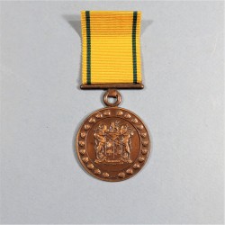 AFRIQUE DU SUD MEDAILLE DES PRISONS POUR 10 ANS DE SERVICE 10 YEARS SOUTH AFRICA PRISON FORCE MEDAL ATTRIBUEE °