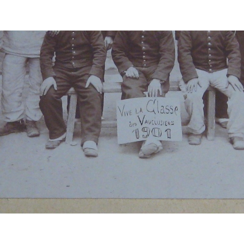GRANDE PHOTO DU 58 ème REGIMENT D'INFANTERIE DE LIGNE "LES VAUCLUSIENS" CLASSE 1901