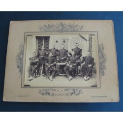 GRANDE PHOTO D'UN GROUPE DE SOLDATS DU 60 ème REGIMENT D'INFANTERIE DE LIGNE CLASSE 1894 