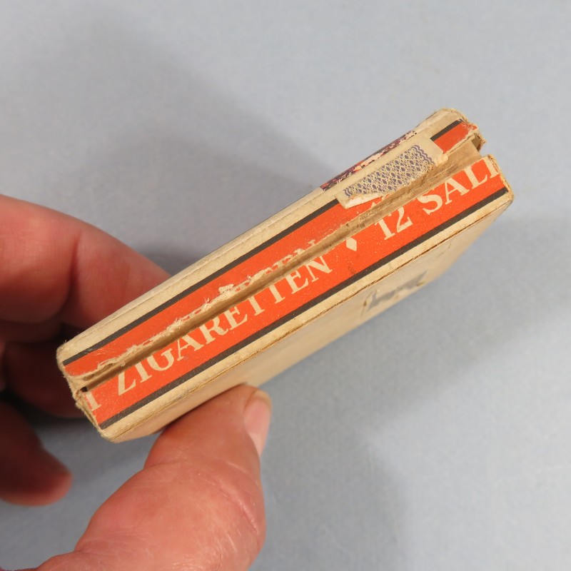 PAQUET VIDE DE 12 CIGARETTES ALLEMANDES DE LA MARQUE SALEM N°6 TAXE AVEC AIGLE ABSENTE SECONDE GUERRE WEHRMACHT