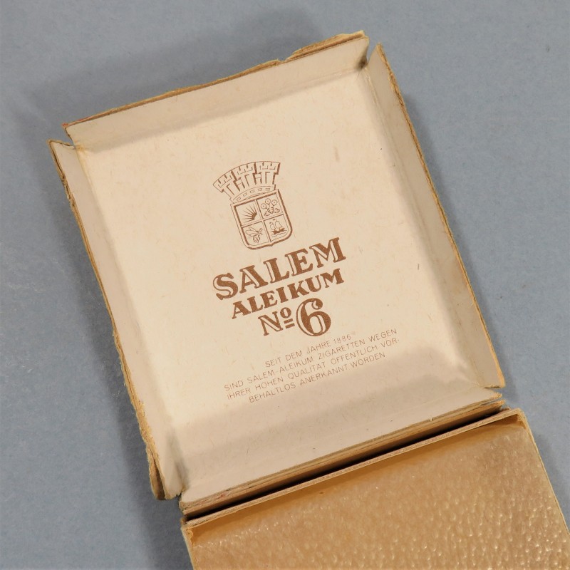 PAQUET VIDE DE 12 CIGARETTES ALLEMANDES DE LA MARQUE SALEM N°6 TAXE AVEC AIGLE ABSENTE SECONDE GUERRE WEHRMACHT