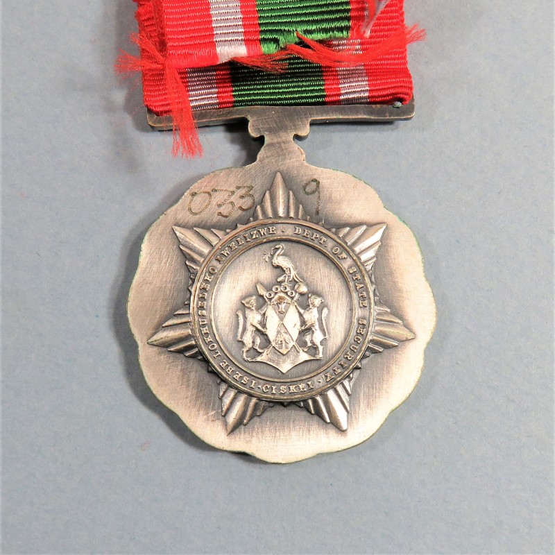AFRIQUE DU SUD CISKEI MEDAILLE DE LA SECURITE DE L'ETAT SOUTH AFRICA STATE SECURITY SERVICE MEDAL NUMEROTEE °